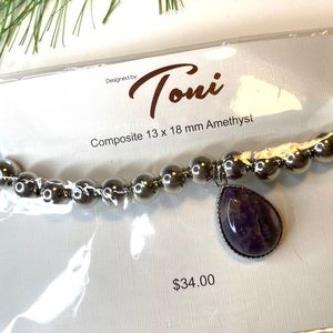 Toni Amethyst bracelet NWT